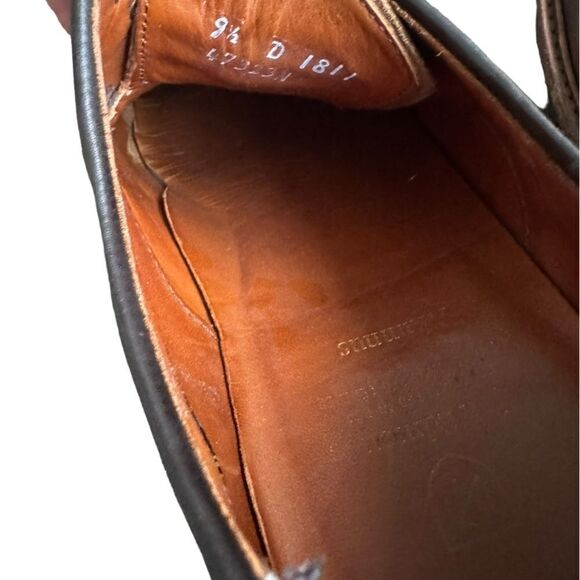 Allen Edmonds Mens Alumnus Wingtip Oxfords Leather Brown 9.5 - Picture 9 of 9